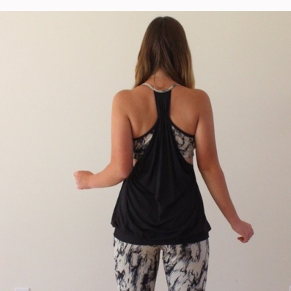 Lululemon No Limits Tank Black Granite Mojave Black gray 8